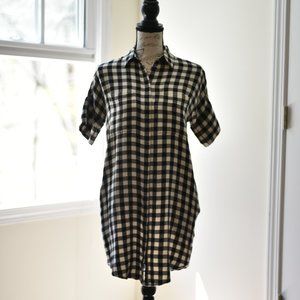 Madewell buffalo plaid shirt dress with pockets